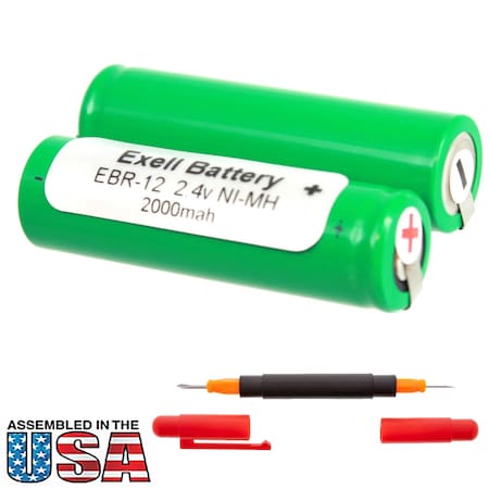 Exell Battery Razor Battery For  Remington 10468, R9100TLT Electric Razors EBR-12